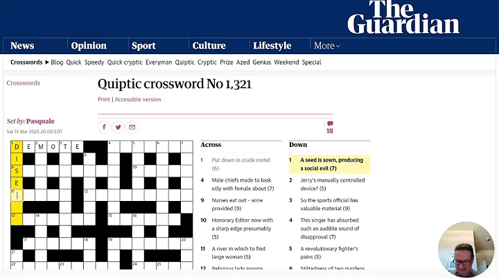 Guardian Quiptic Crossword (No. 1,321)