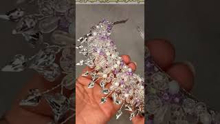 Watch how to make a beautiful crystal crown from the channel #handmade #diy #crown #tiara #making