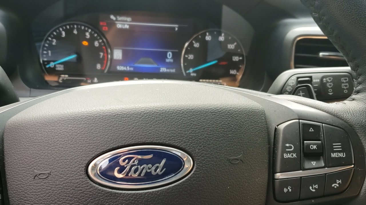 2020 Ford Explorer How to Reset Oil Life Oil Change Light - YouTube