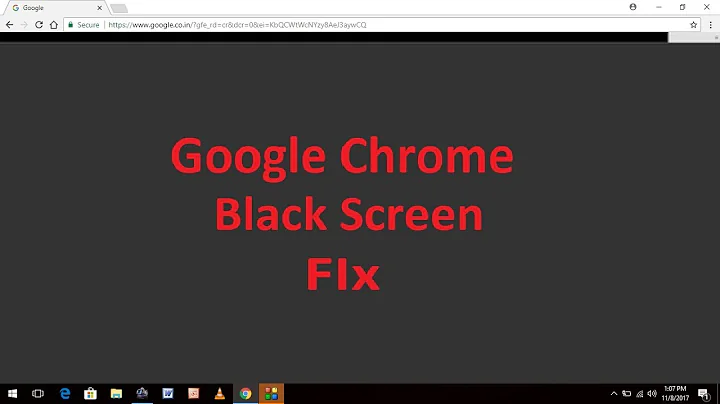 Fix Google Chrome black screen Issue on Windows 10/8/7