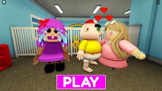 SECRET UPDATE | BABY ROBY FALL IN LOVE WITH BARRY DAUGHTER? Obby Run #roblox