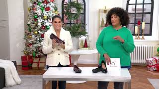 Clarks Collection Leather Flats -Meadow Rose on QVC