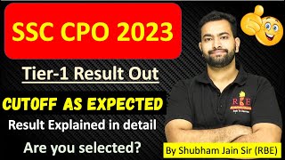 SSC CPO 2023 Tier-1 Result out | Cutoff as expected | Are you qualified?