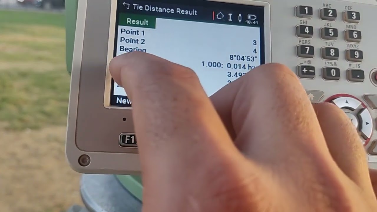 توتل ستيشن لايكا 07 قياس المسافة بين نقطتين او قياس ارتفاع معين بأسهل طريقة