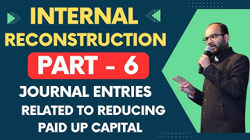 Internal Reconstruction Part-6 | Corporate Accounting | Entries Related to Reducing Paid-Up Capital