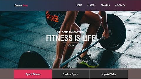 Responsive Gym Website Using HTML AND CSS