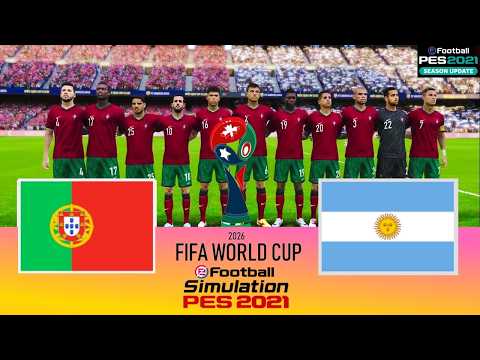PORTUGAL vs ARGENTINA | FIFA World Cup 2026 | PES 21 Simulation