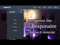 Website Responsive Navigation Menu bar Using HTML CSS Jqury Javascript