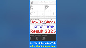 JKBOSE Class 10th Result 2025 Kaise Dekhe ? How To Check JKBOSE 10th Result 2025 By Name