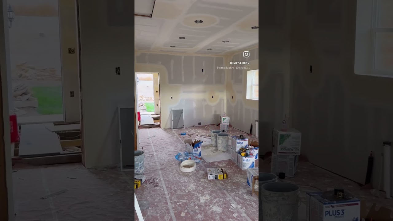 Open Concept Living Room & Kitchen Progress 