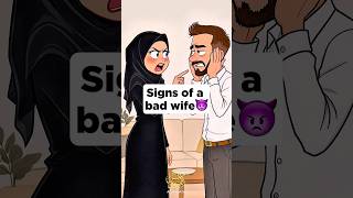 Signs Of A Bad Wifemuslim nikah marriage islamic  couple shorts