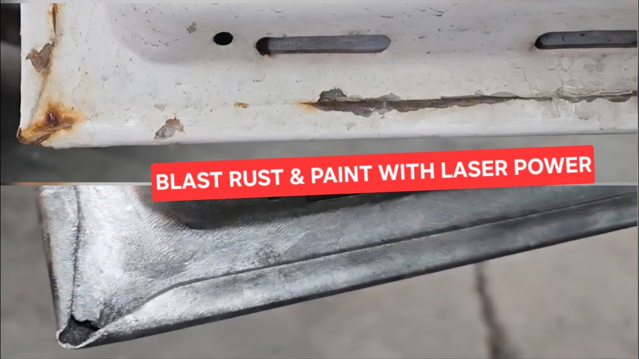 Удалите ржавчину и краску с кузова грузовика с помощью лазерного луча.