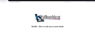 Mobile - How to edit one or more birds