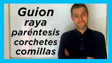 Uso de la raya, paréntesis, corchetes, guion y comillas | Signos de puntuación