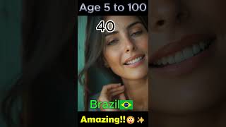 AI Face Aging | Brazilian Woman's Amazing Age Transformation (5 to 100) #facemorph #ai