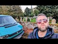 Stealth Van Camping next to Graveyard - VW T4 Campervan