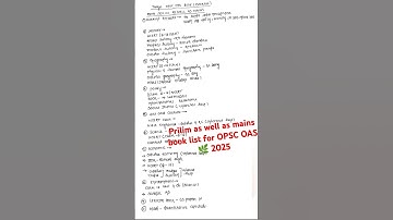 Book list for OPSC OAS 2025#exam #opscprelims #books #opsc