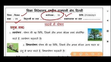 Science worksheet 19 class 7 (21/9/21) HINDI medium/worksheet 19 science class7/class7 science