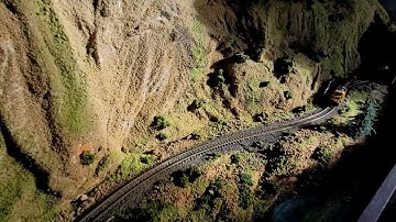 Tehachapi loop,  Caliente,  Cable and now Monolith on 4 HCDs in N scale.