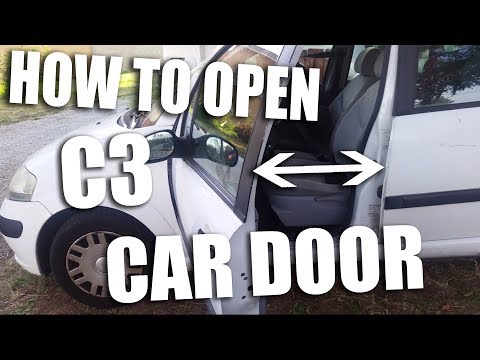 HOW TO OPEN C3 CAR DOOR with one hand- portière porte citroën