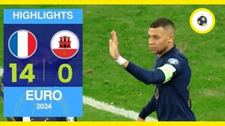 ALL GOALS & HIGHLIGHTS: FRANCE 14-0 GIBRALTAR | EURO 2024 QUALIFYING: MBAPPE 🔥