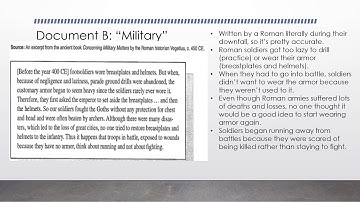 Fall of Rome DBQ Part 1 - with audio