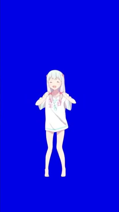 Dancing Izumi Sagiri (Eromanga-sensei) // (Blue Screen)Chroma Key || (Blue Screen)