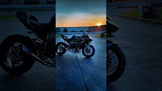 kawasaki Z H2 with funny exhaust nore😜 brand new H2s H2sx #kawasaki #superbike #shorts #zh2