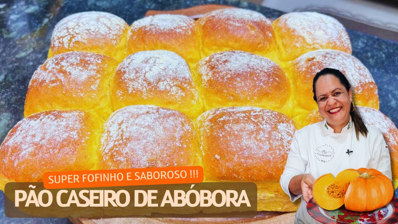 PÃO DE ABÓBORA  Super MACIO,  FOFINHO e SABOROSO!!!