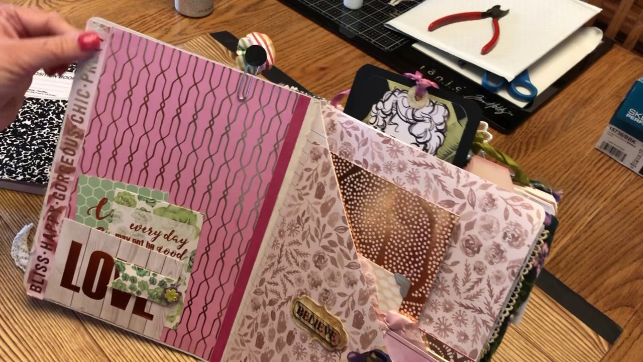 Altered composition notebook for my granddaughter Victoria