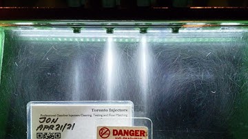 ID 1050X COBB injectors spray pattern test at Toronto Injectors