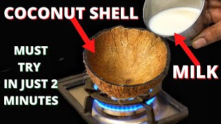 Do You Have Coconut Shell? Try This Amazing Recipe In Just 2 Minutes😍