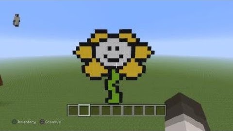 How to make Flowey pixel art in Minecraft
