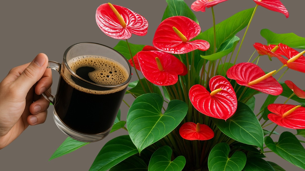 1 чайная ложка на антуриум! Цветы цветут непрерывно и прекрасно себя чувствуют круглый год.