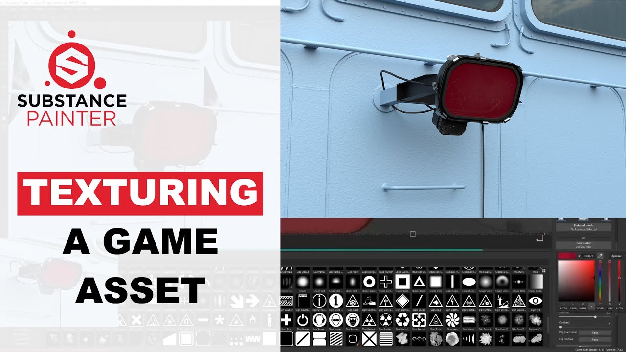 Texturing a game asset using Substance Painter in 2 MINUTES. - YouTube