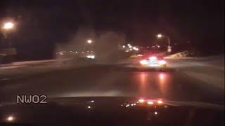 Raw Video: Cop cam catches vehicle rollover