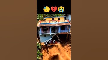 Landslide Destroys Home 😓 #landslide #shortvideo#disaster