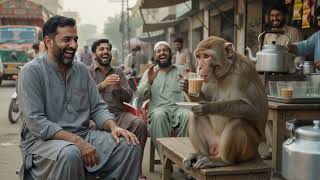 😂 Bandar Di Naukri Sun Ke Chai Vi Thandi Ho Gayi! 🐵☕