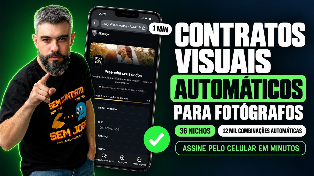 Contrato sendo assinado pelo celular dentro do Blindagem