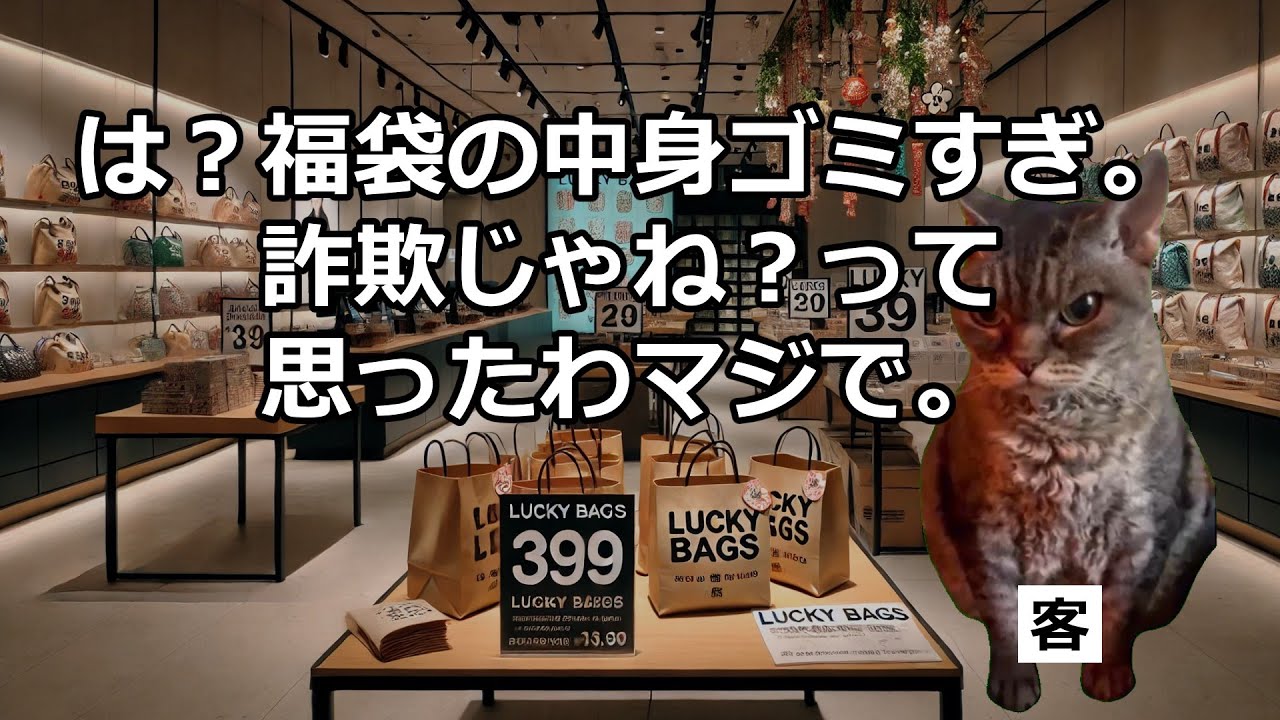 【猫ミーム】福袋の闇…実はこうして作られていた！？