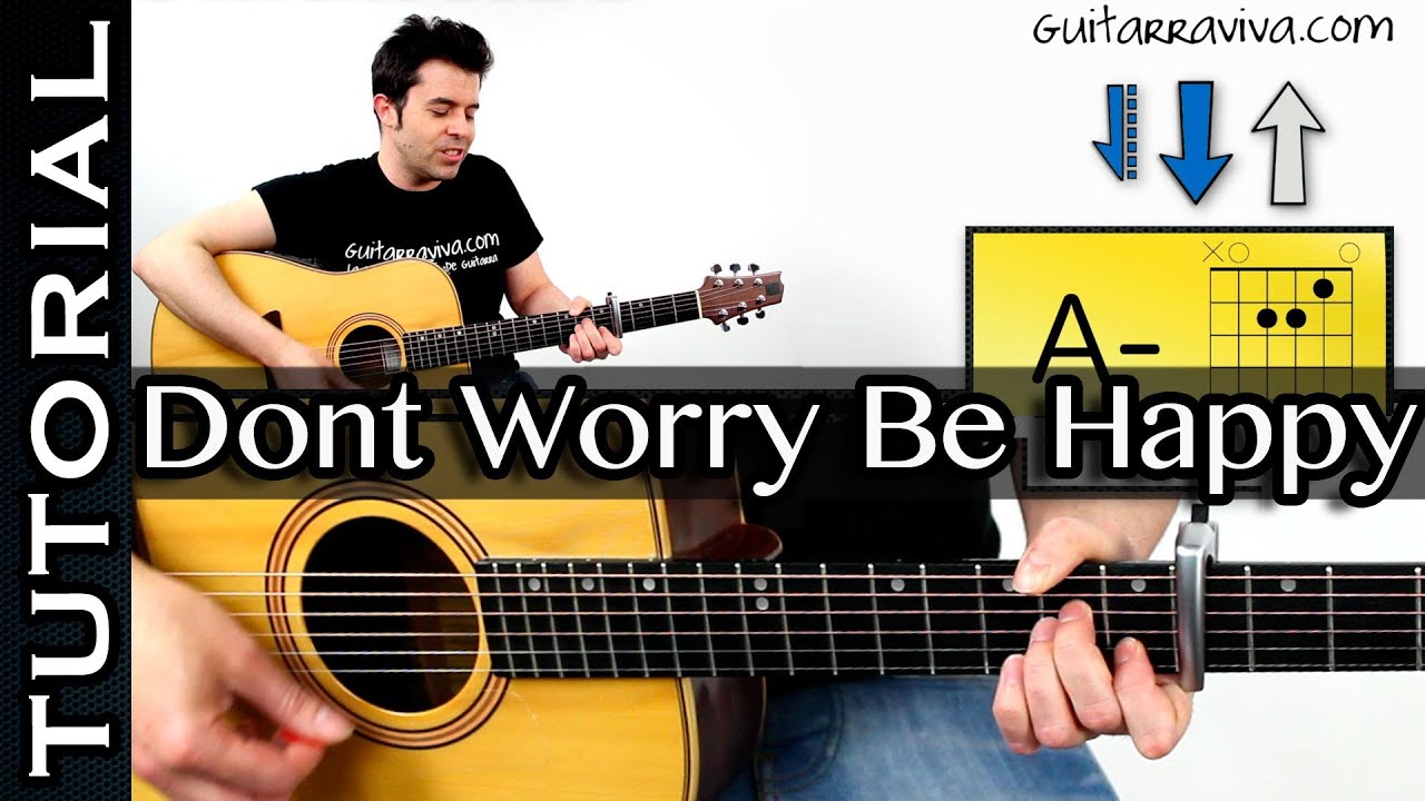 Como tocar Dont Worry Be Happy guitarra acordes MUY FACIL! cancion