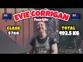 EVIE CORRIGAN - SBD Total = de 492.5 KG - Class 57 KG 🇳🇿