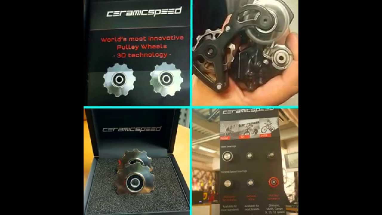 CeramicSpeed Titanium Derailleur Pulleys - Spin Test!! - YouTube