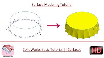 SolidWorks Basic Tutorial || Surfaces