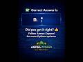Python Quiz epi 30. #programming #python #webdeveloper #coding #nigeria #ArewaTech #computer