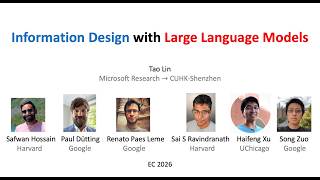 (EC 2026) Information Design with Large Language Models