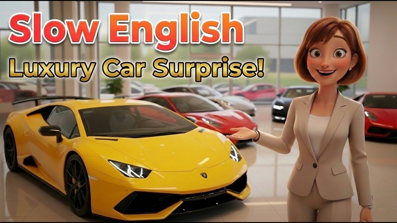 A Luxury Car Birthday Surprise | Easy English Listening Story for Beginners (A1–A2)