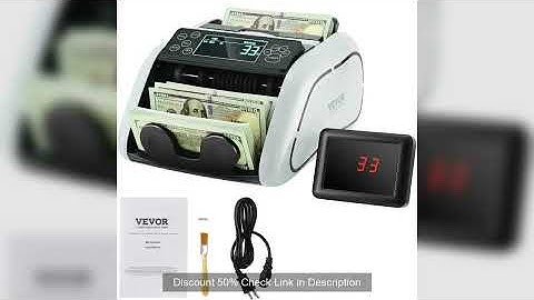 SucceBuy 1000 Pcs/Min Money Counter Business Cash Register Bill Counterfeit Bill Detector by UV/MG/I