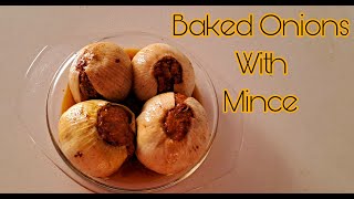 Baked Onions with Mince