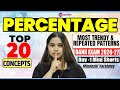 Day-01 Percentage Most Trendy & Repeated TOP 20 Concepts | Bank Exam 2026 Mini Shorts | Minakshi